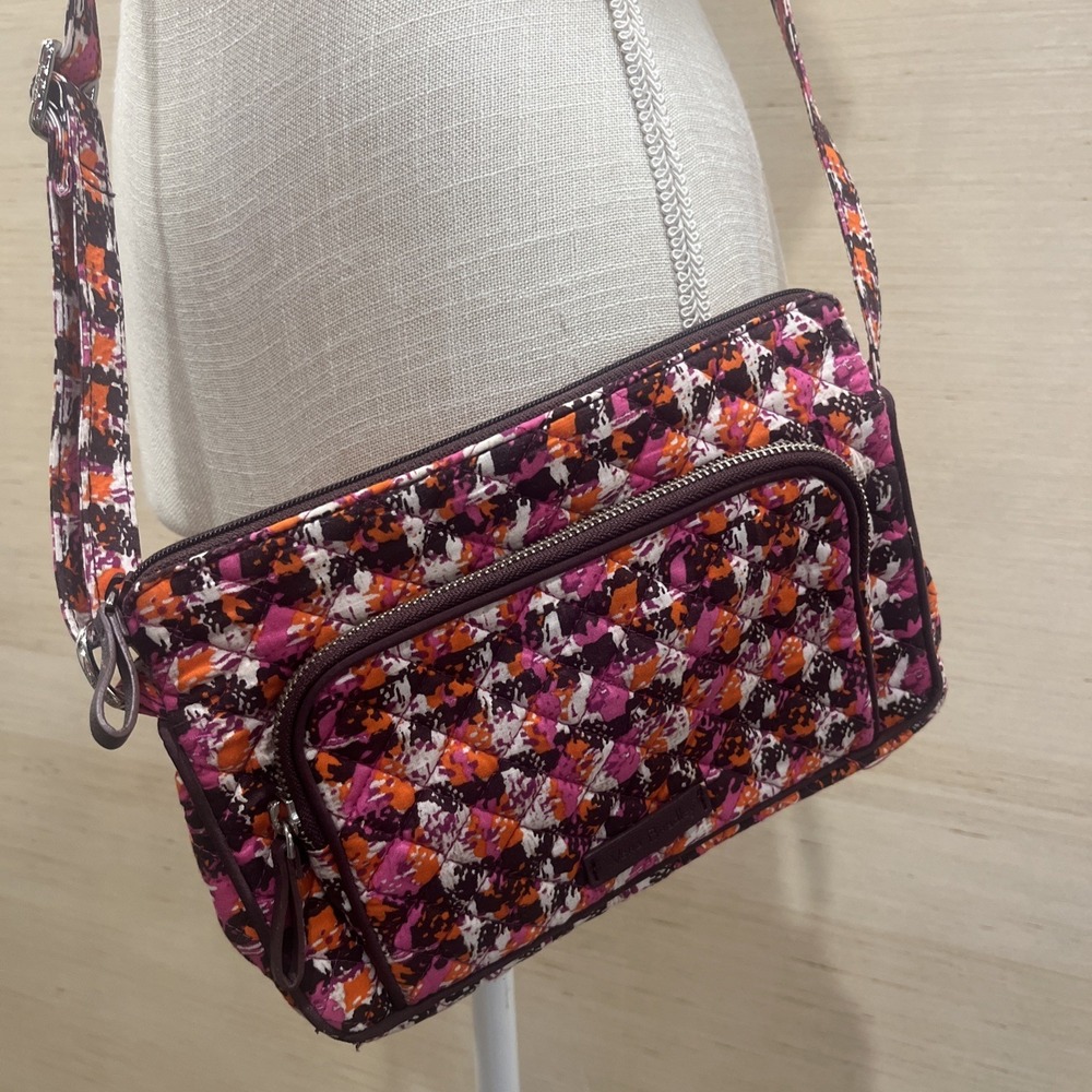 Vera Bradley Iconic RFID Little Hipster Crossbody Bag Purse Houndstooth Tweed - Picture 3 of 10